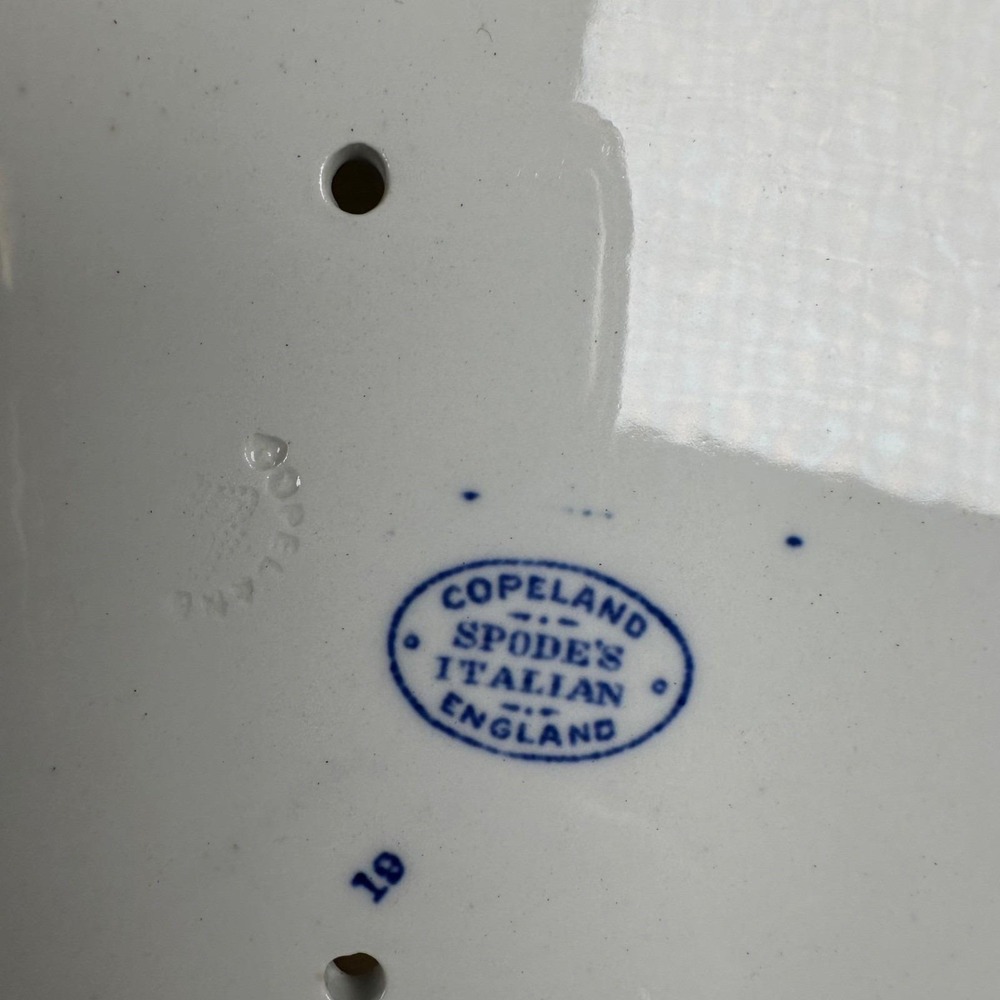 Vintage c1930 Copeland Spode Blue Italian Hygienic Cheese Dish Keeper England - Picture 9 of 16